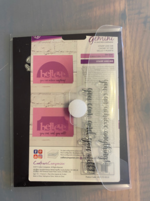 edgeable sentiment stamp and die set