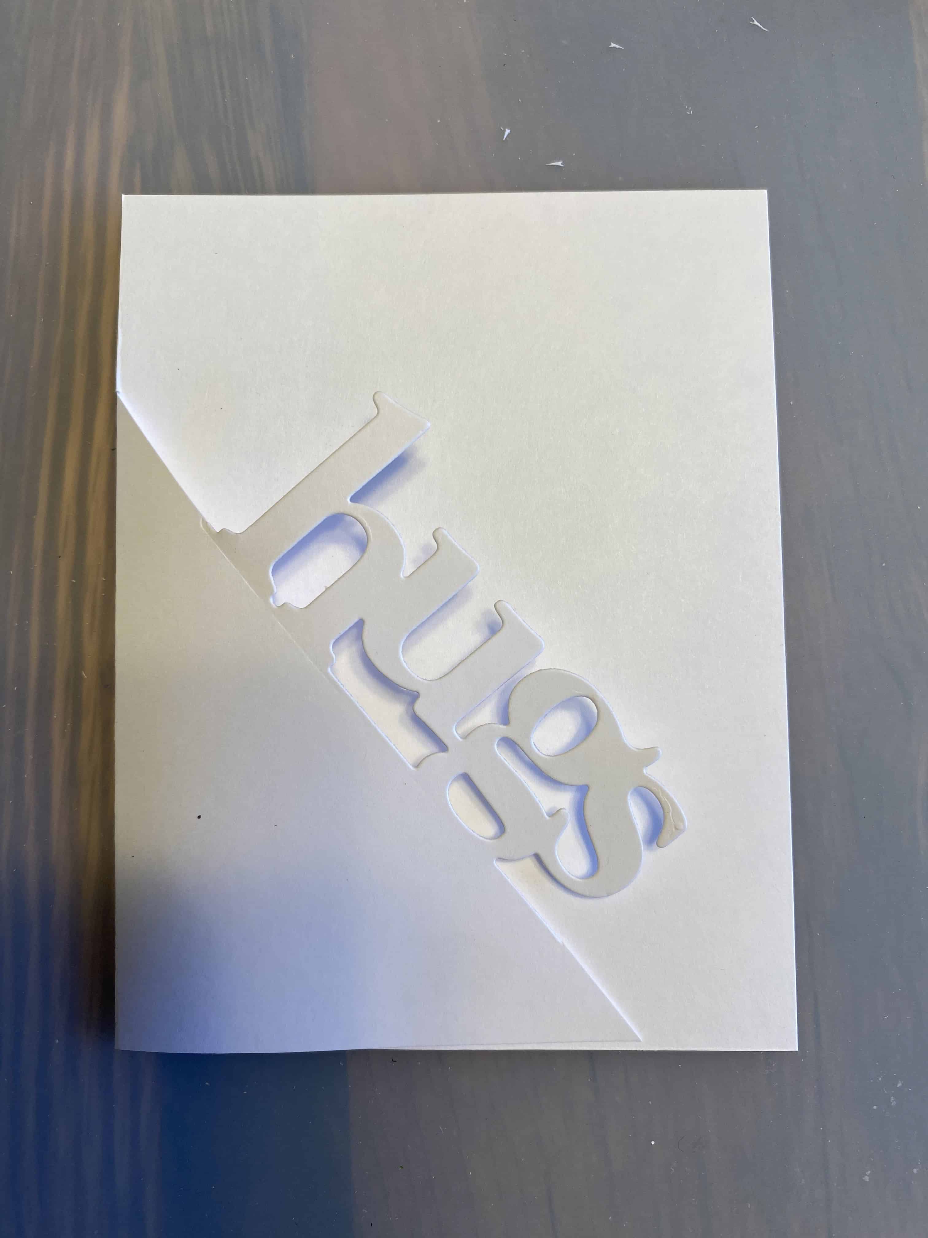 using an edgeable die for a card