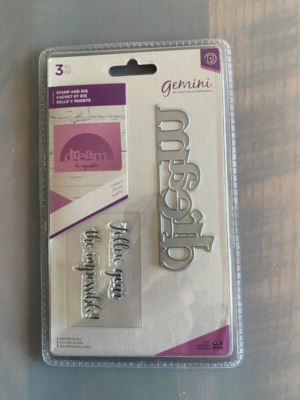 edgeable sentiment stamp and die set