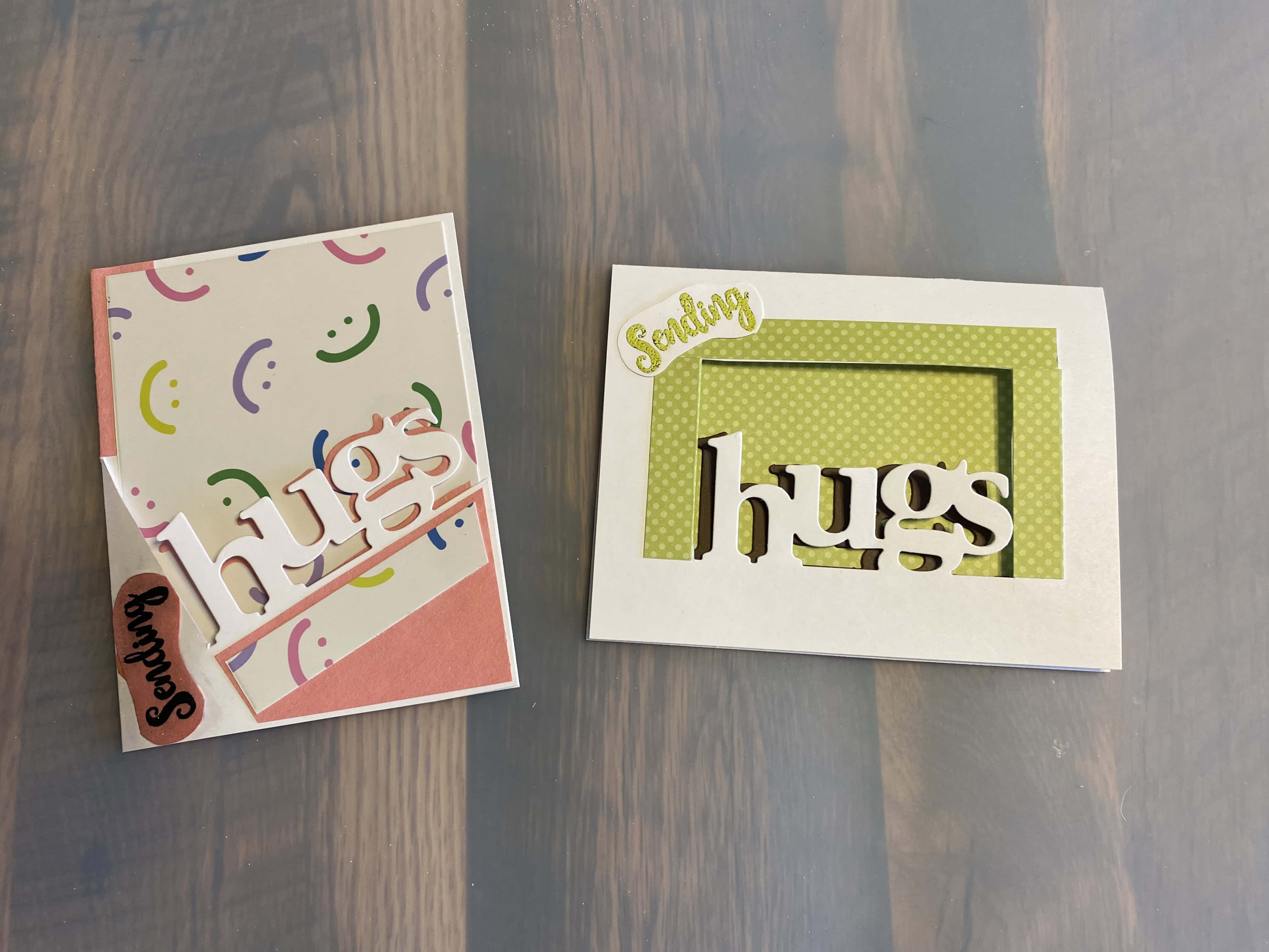 double message cards; front