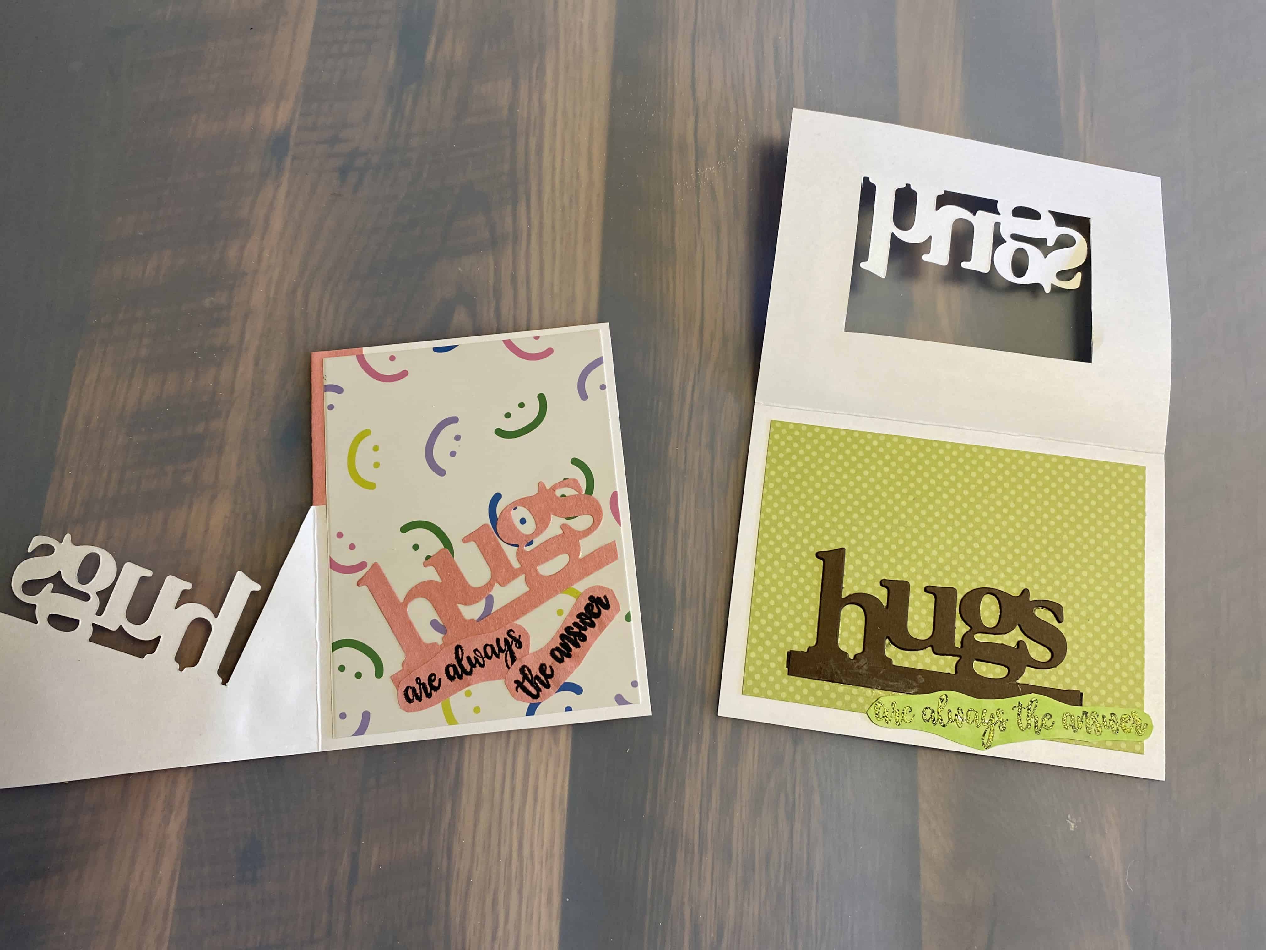 double message cards; inside