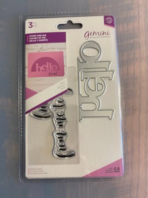 edgeable sentiment stamp and die set