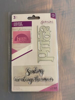 edgeable sentiment stamp and die set
