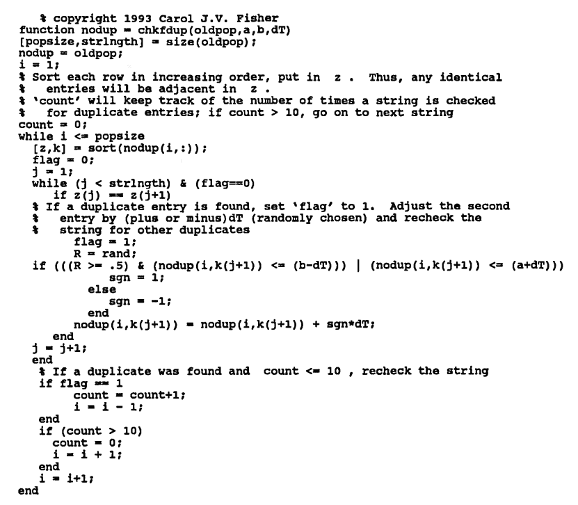 the MATLAB function: chkfdup