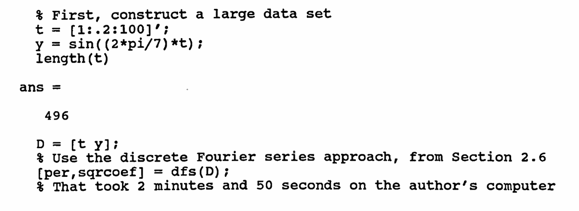 Matlab Example: time comparison
