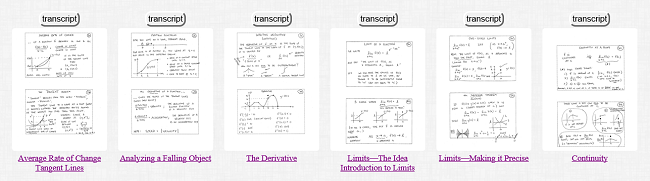 Calculus index cards