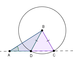 SSA: second side a bit too long, two different triangles