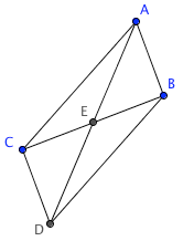 a parallelogram; diagonals bisect each other