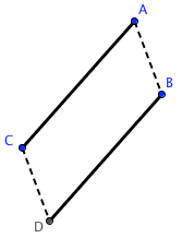 a parallelogram; both pairs of opposite sides are equal
