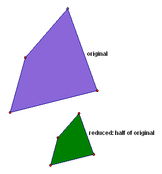 a quadrilateral and a scaled version