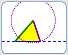one of the two triangles determined in an SSA situation