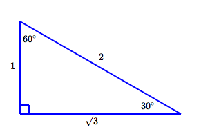 a 30-60-90 triangle