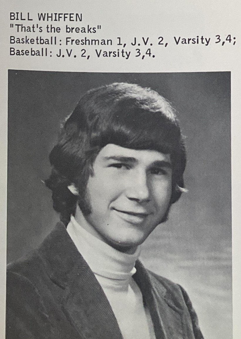 Bill Whiffen in the 1976 Monument Mountain Regional High School yearbook
