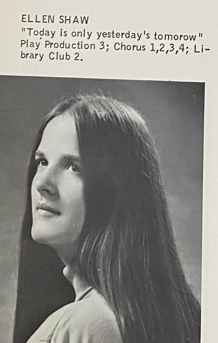 Ellen Shaw in the 1976 Monument Mountain Regional High School yearbook