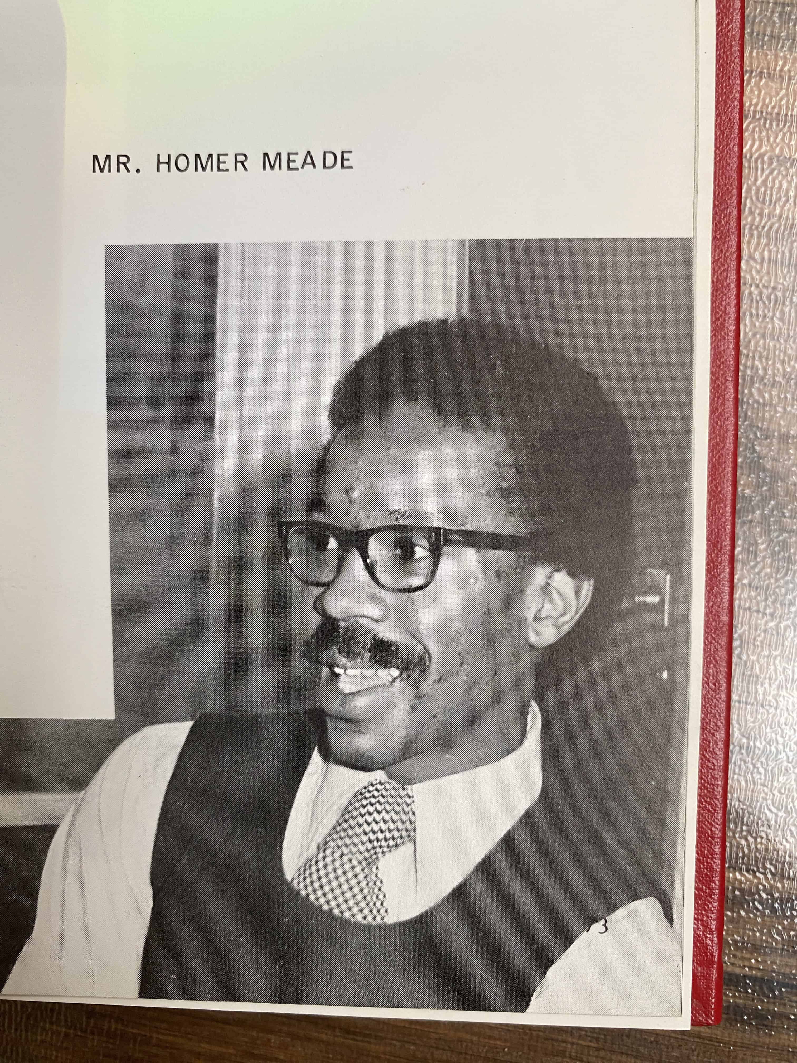 Homer Meade in the 1976 Monument Mountain Regional High School yearbook