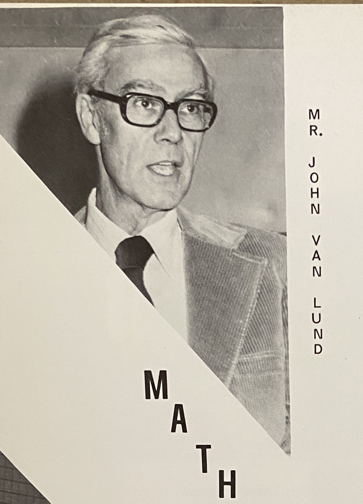 John Van Lund in the 1976 Monument Mountain Regional High School yearbook
