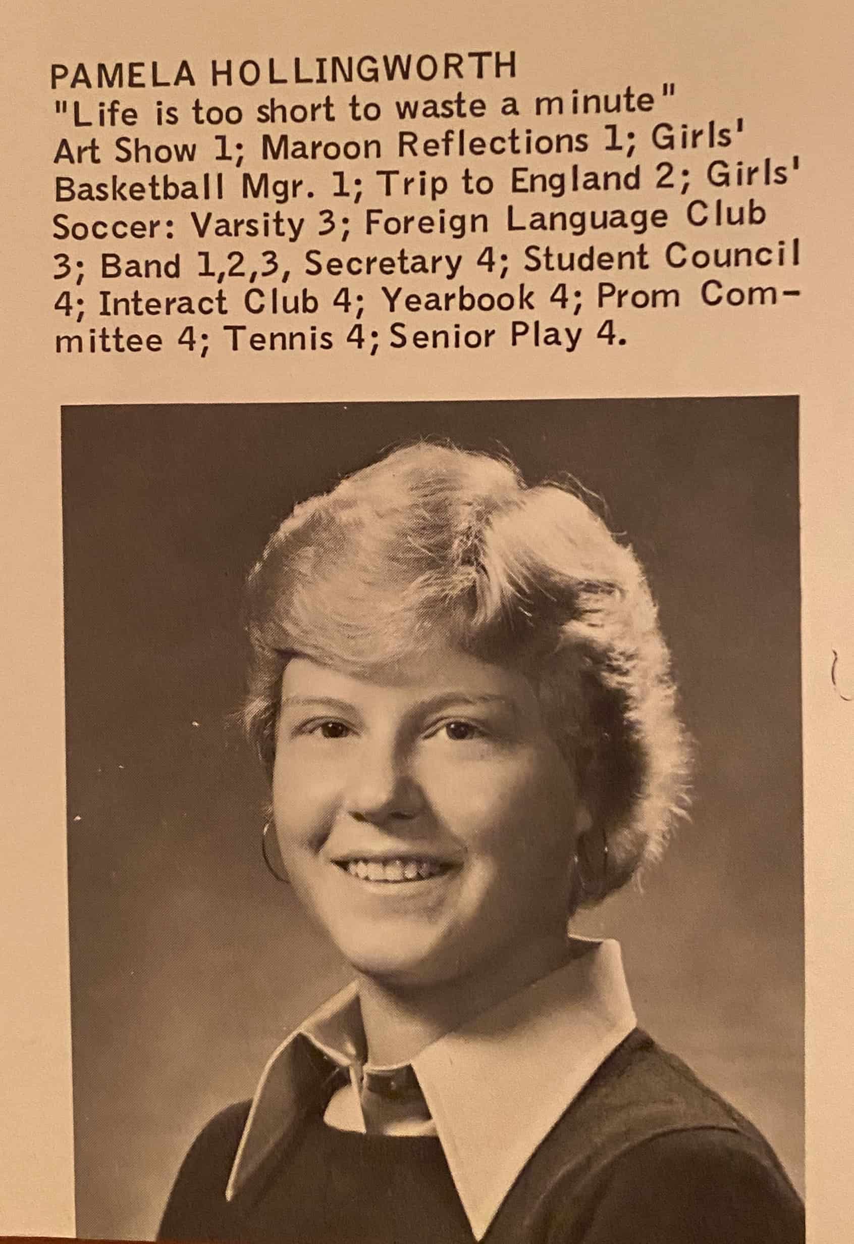 Moira Teague Kelsey in the 1976 Monument Mountain Regional High School yearbook