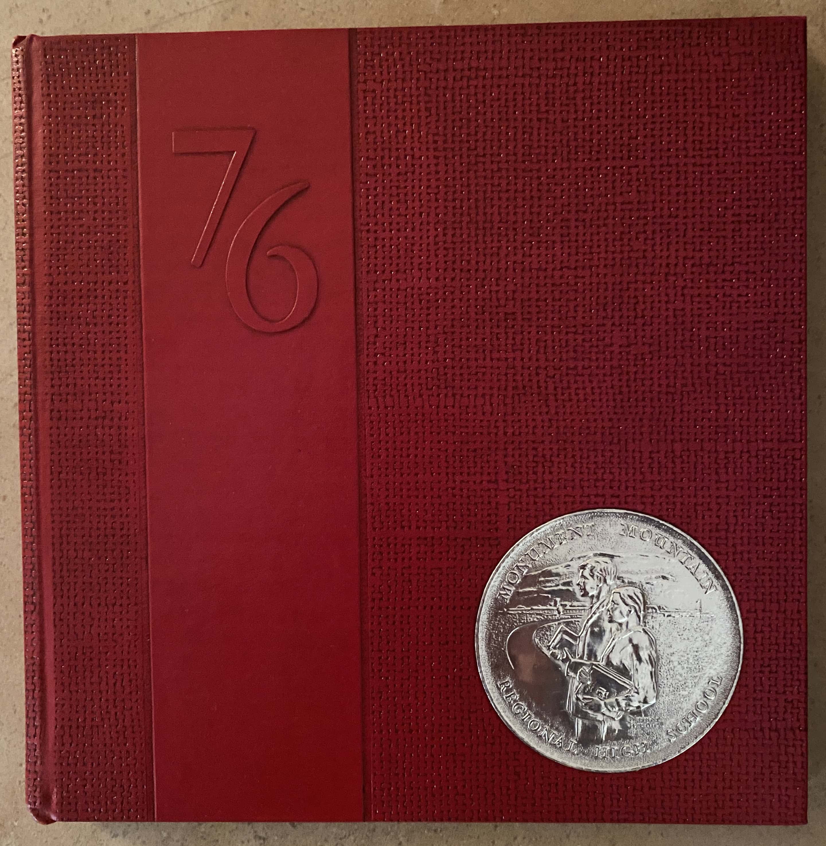 Red 1976 Monument Mountain Regional High School yearbook cover