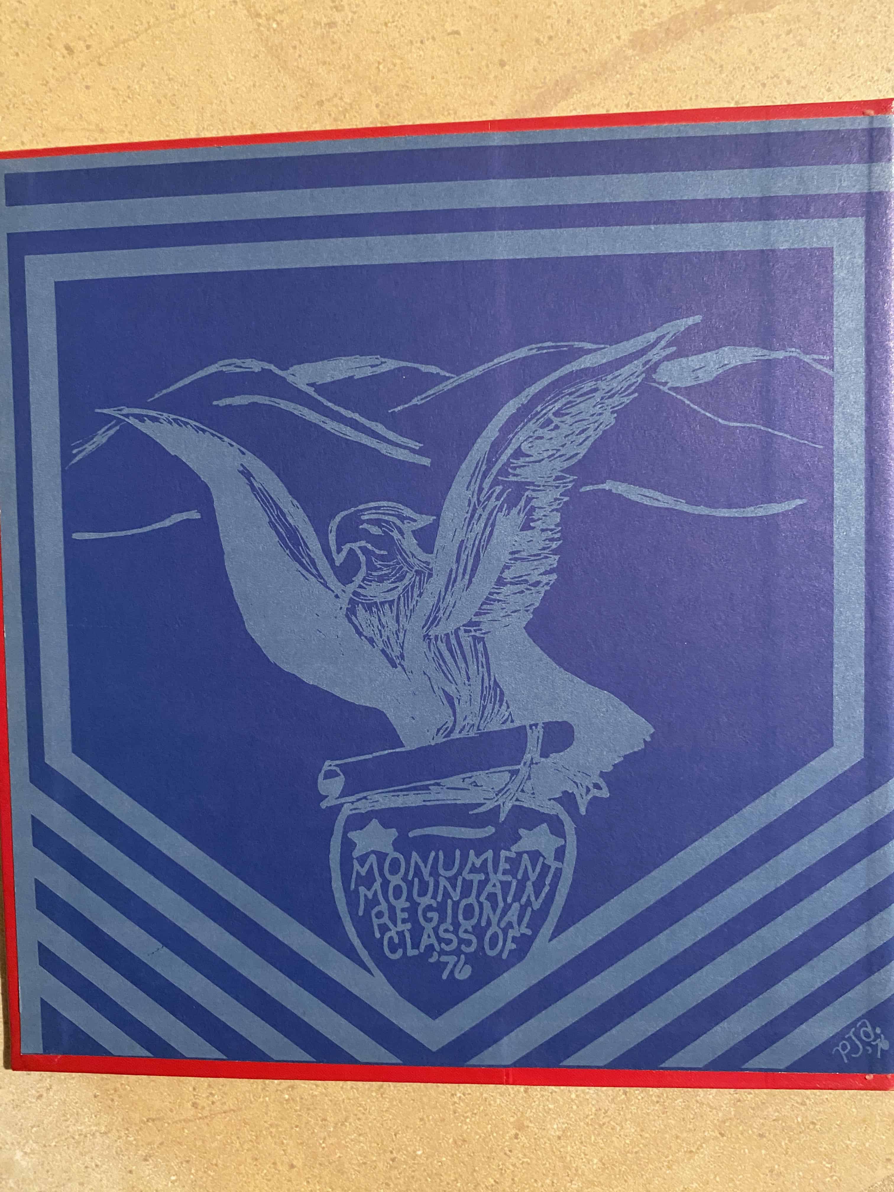 Eagle artwork from the Class of 1976 yearbook