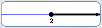 the interval [2,infty)