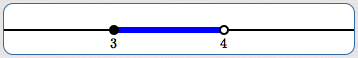 the interval [3,4) doesn't include the right endpoint