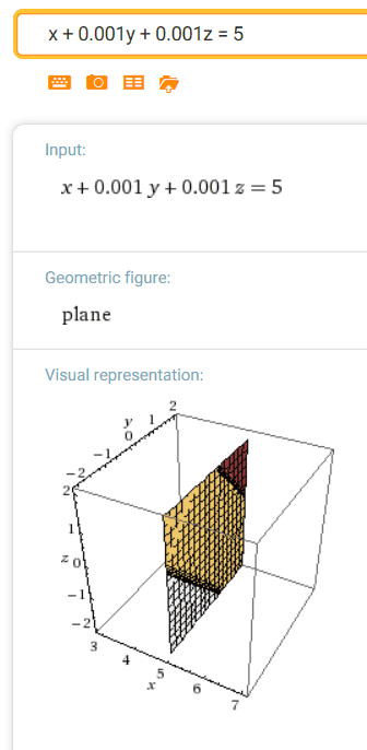 a plane at WolframAlpha